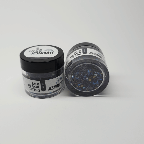 Glitzerchips 30g - Black Mix - Schwarz Mix